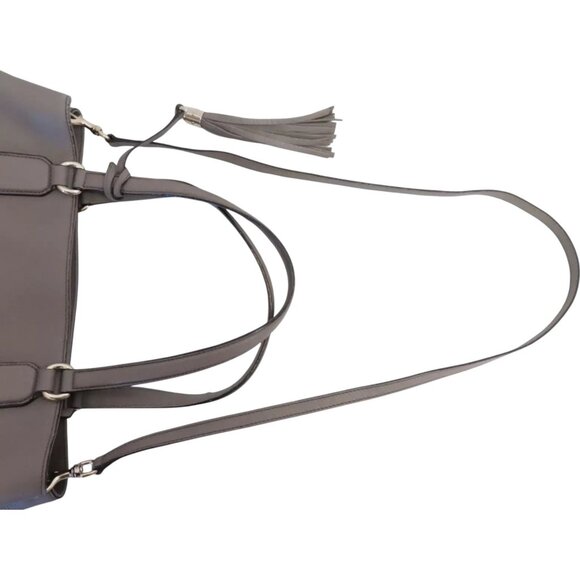 206464BR (X6) Gucci Crossbody Bag Soho Interlocking 2 Way Gray Leather - Picture 5 of 13